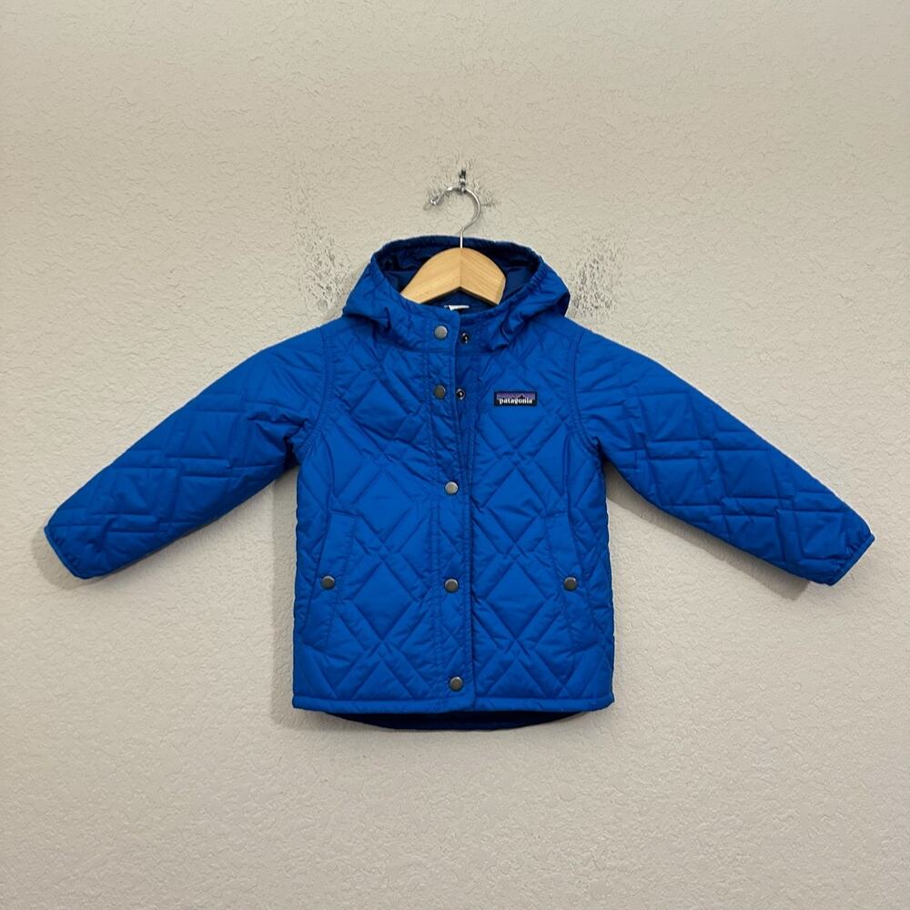 PATAGONIA Reversible Jacket Blue Nano Puff Hooded Diamond Quilted